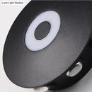 Modern black circular led outdoor wall sconce garden light
