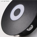 Modern black circular led outdoor wall sconce garden light