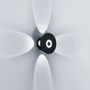 Modern black circular led outdoor wall sconce garden light