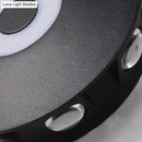 Modern black circular led outdoor wall sconce garden light