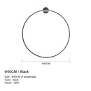 Modern black circular led wall lights for bedroom warm lighting