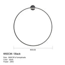 Modern black circular led wall lights for bedroom warm lighting