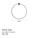 Modern black circular led wall lights for bedroom warm lighting