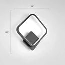 Modern black circular led wall sconce bedroom light fixture