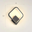 Modern black circular led wall sconce bedroom light fixture