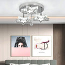 Modern black & clear crystal led ceiling chandelier living room light