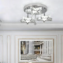 Modern black & clear crystal led ceiling chandelier living room light