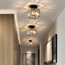 Modern black & clear crystal led ceiling light bedroom chandelier