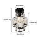 Modern black & clear crystal led ceiling light bedroom chandelier
