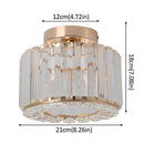 Modern black & clear crystal led ceiling light bedroom chandelier