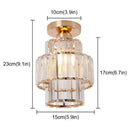 Modern black & clear crystal led ceiling light bedroom chandelier