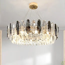 Modern black & clear diamond crystal chandelier living room pendant lamp