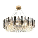Modern black & clear diamond crystal chandelier living room pendant lamp