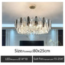 Modern black & clear diamond crystal chandelier living room pendant lamp