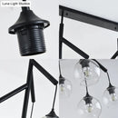 Modern black clear glass island pendant light dining room 110v-120v