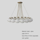 Modern black concentric chandelier with glass shade led pendant lights