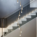 Modern black conical decorbites crystal led chandelier staircase light