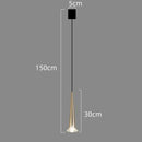 Modern black conical decorbites crystal led chandelier staircase light