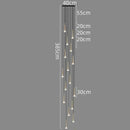 Modern black conical decorbites crystal led chandelier staircase light