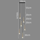 Modern black conical decorbites crystal led chandelier staircase light