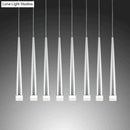 Modern black conical led pendant lamp for kitchen island