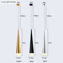 Modern black conical led pendant lamp for kitchen island