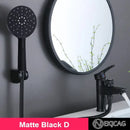 Modern black copper basin faucet with shower head bathroom mixer