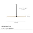 Modern black copper glass pendant dining room hanging lamp