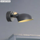 Modern black & cream adjustable wall sconce light bedroom lamp