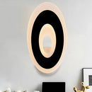 DecorBites™ Modern Disk LED Wall Sconce Light Fixture in Black/White with Warm/White Lighting