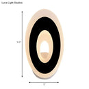 DecorBites™ Modern Disk LED Wall Sconce Light Fixture in Black/White with Warm/White Lighting