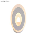 DecorBites™ Modern Disk LED Wall Sconce Light Fixture in Black/White with Warm/White Lighting