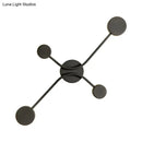 Modern black cross led wall lamp – living room light fixture