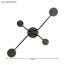 Modern black cross led wall lamp – living room light fixture
