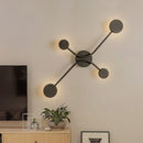 Modern black cross led wall lamp – living room light fixture