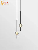 Modern black crystal bedroom pendant lights