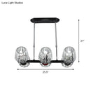 DecorBites™ Modern Conic Hanging Light Kit with Crystal Block - 4/6 Lights - Black