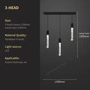 Modern black crystal bubble chandelier staircase pendant light