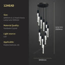 Modern black crystal bubble chandelier staircase pendant light