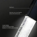 Modern black crystal bubble chandelier staircase pendant light