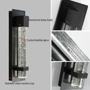 Modern black crystal bubble led wall lamp garden porch light