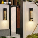 Modern black crystal bubble led wall lamp garden porch light