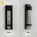 Modern black crystal bubble led wall lamp garden porch light