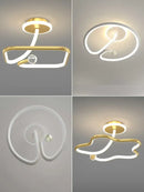 Modern black crystal chandelier living room white led ring light