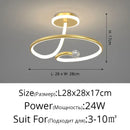 Modern black crystal chandelier living room white led ring light
