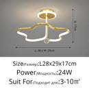 Modern black crystal chandelier living room white led ring light