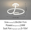 Modern black crystal chandelier living room white led ring light