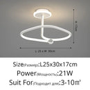 Modern black crystal chandelier living room white led ring light
