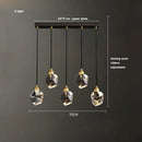 Modern black crystal copper chandelier for dining room