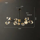 Modern black crystal copper led chandelier dining room art deco light